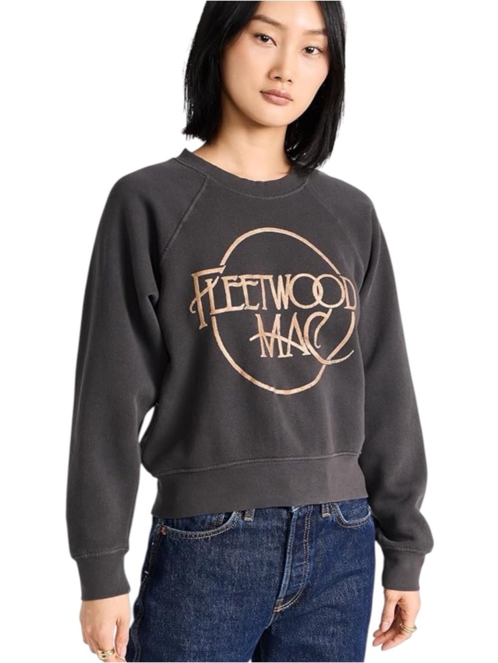 Daydreamer Fleetwood Mac Circle Logo Raglan Crew Sweatshirt